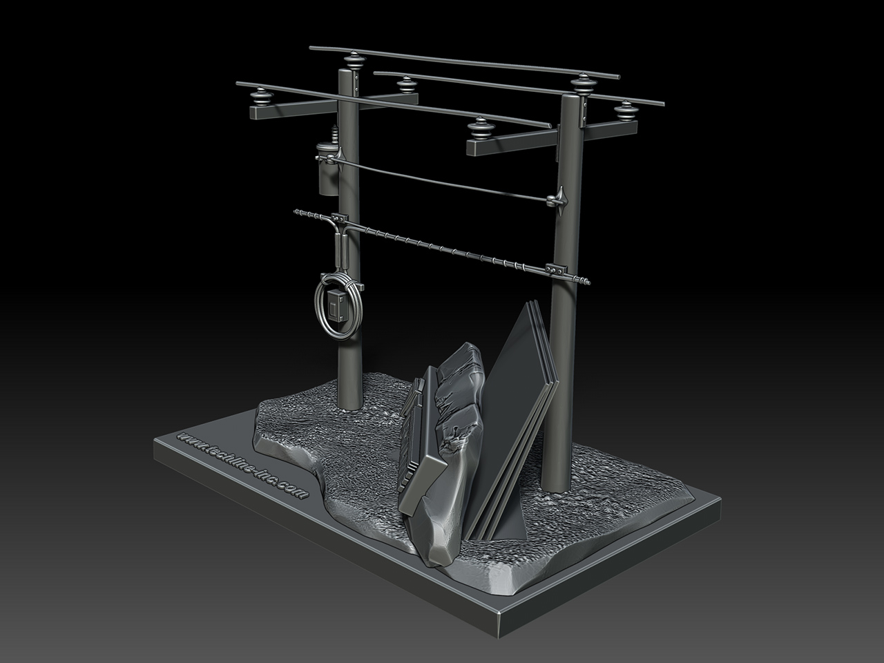 Digital Sculpture of Electric Pole Exclusive Souvenir